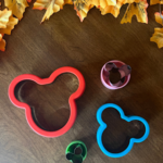 Set of 4 Mickey-shaped cookie cutters are easy on the hands!
